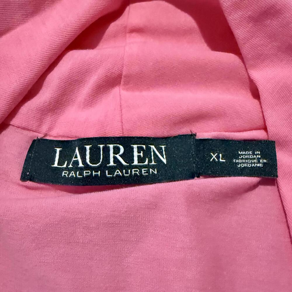 NWOT Lauren Ralph Lauren Pink Faux Wrap Sleeveless Top XL - Picture 4 of 7